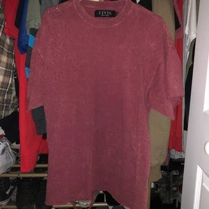 Civil Regime Extended Distressed Shirt Size M